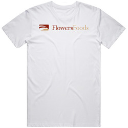 Flowers Foods Bread Bakery Company Mens Size Large White Unisex Soft Cotton Tee T Shirt