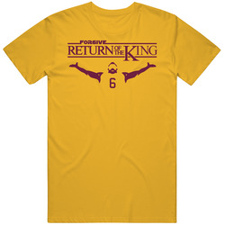 For6ive Return Of The King Cleveland Basketball Mens Cotton Tee T Shirt
