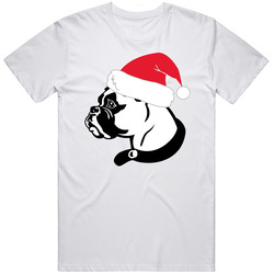 Boxer Dog In A Santa Hat Dog Lovers Christmas Mens Cotton Tee T Shirt