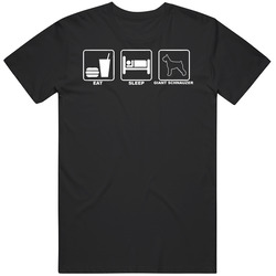 Giant Schnauzer Custom Dog Breed Eat Sleep Mens Cotton Tee T Shirt