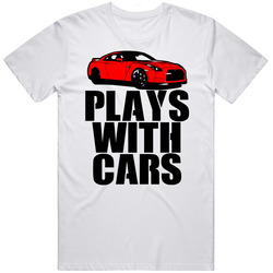 Red 2009 Nissan Gtr Plays With Cars Cool Car Mens Cotton Tee T Shirt