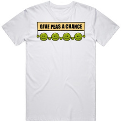 Give Peas A Chance Funny Mens Cotton Tee T Shirt