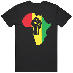 Stand Strong Fist Africa Rasta Mens Cotton Tee T Shirt