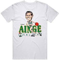 Danny Ainge Retro Basketball Caricature Mens Cotton Tee T Shirt