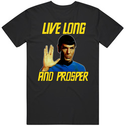 Live Long And Prosper Star Trek Tv Show Mens Cotton Tee T Shirt
