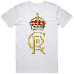 King Charles Royal Cypher Mens Cotton Tee T Shirt