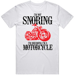 Snoring Motorcycle Mens Cotton Tee T Shirt