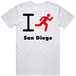 I Run San Diego Custom Mens Cotton Tee T Shirt