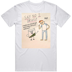 Say No 2 Drugs Funny Baggy Ziploc Parody Show Mens Cotton Tee T Shirt