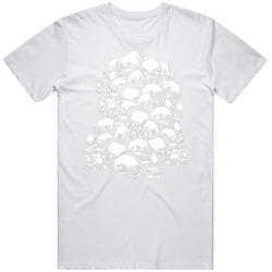 Pile of Skulls knowledge cool (2).jpg Mens Cotton Tee T Shirt