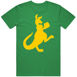 Boxing Kangaroo Australian Mens Team Green Mens Cotton Tee T Shirt