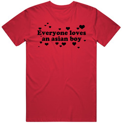 Everyone Loves An Asian Boy Funny Benchwarmers Popular Movie Mens Cotton Tee T Shirt