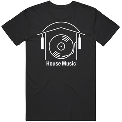 House Music Black Mens Cotton Tee T Shirt
