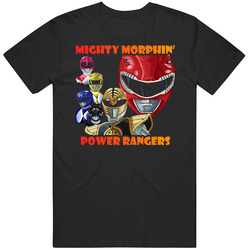 Mighty Morphin Power Rangers Tv Show Mens Cotton Tee T Shirt