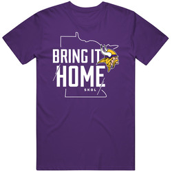 Bring It Home Skol Minnesota Vikings Gift Mens Cotton Tee T Shirt