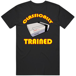 Classically Trained Nintendo t-shirt FUNNY Gamer swag Mens Cotton Tee T Shirt