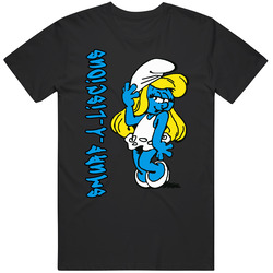 Smurfette Retro Cartoon Mens Cotton Tee T Shirt