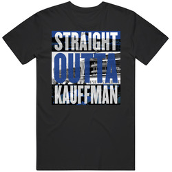 Kansas City Kauffman Stadium Straight Outta Ball Park Baseball Fan Mens Cotton Tee T Shirt