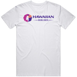 Hawaiian Holdings Inc Nasdaq Company Logo Employee Fan Mens Cotton Tee T Shirt