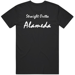 Alameda Straight Outta Gangsta Alameda Custom Mens Cotton Tee T Shirt
