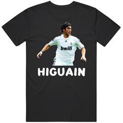 Gonzalo Higuain Real Madrid Soccer Mens Cotton Tee T Shirt