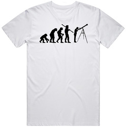 The Evolution Of Star Gazing Fun Sports Mens Cotton Tee T Shirt
