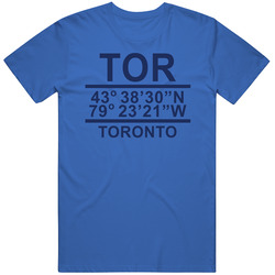Toronto Gps Coordinates Rogers Centre Toronto Baseball Fan Mens Cotton Tee T Shirt