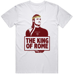Francesco Totti The King Of Rome Roma Footballer Sports Fan Mens Cotton Tee T Shirt