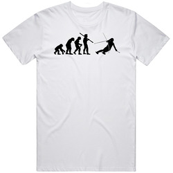 The Evolution Of Slalom Ski Racing Fun Sports Mens Cotton Tee T Shirt