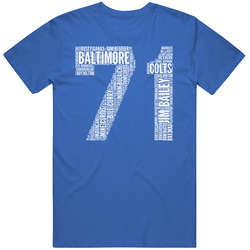 Baltimore Football 1971 Superbowl Champions Team Roster Retro Sports Fan Mens Cotton Tee T Shirt