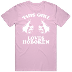 This Girl Loves Hoboken Custom Mens Cotton Tee T Shirt