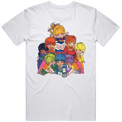 Rainbow Brite Cast Cartoon Tv Show Mens Cotton Tee T Shirt