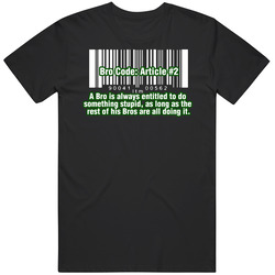 Bro Code Article 2 Mens Cotton Tee T Shirt