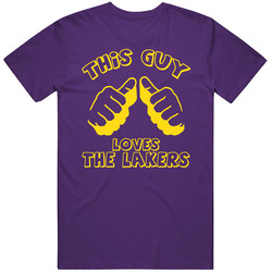 This Guy Loves La Basketball Fan Sports Mens Cotton Tee T Shirt