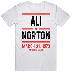 Ali Vs Norton March 31 1973 Sports Arena San Diego Boxing Mens Cotton Tee T Shirt