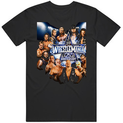 Wwe Wrestlemania 25th Anniversary Mens Cotton Tee T Shirt