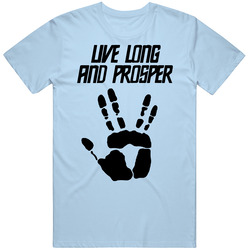 Live Long And Prosper Salute Star Trek Mens Cotton Tee T Shirt