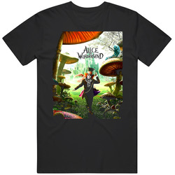Alice In Wonderland Mad Hatter Mens Cotton Tee T Shirt