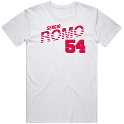 Sergio Romo 54 Baseball Fan Cool Mens Cotton Tee T Shirt