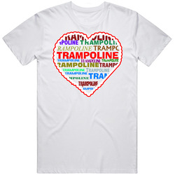 Heart Luv Love Trampoline Mens Cotton Tee T Shirt