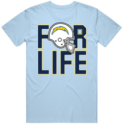Chargers For Life Football Mens Cotton Tee T Shirt