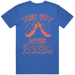 This Guy Loves Florida Football College Fan Mens Cotton Tee T Shirt