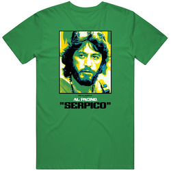Serpico, T-shirt, Al Pacino, Sidney Lumet, Crime, Drama, Movie Unisex Mens Cotton Tee T Shirt