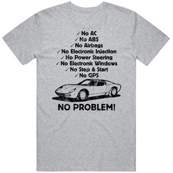 1971 Lamborghini Miura No Problem Vintage Car Mens Cotton Tee T Shirt