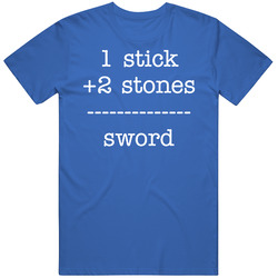 Minecraft One Stick Two Stones Equals Sword Mens Cotton Tee T Shirt