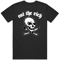 Eat The Rich Cool Dee Dee Pirate Rock N Roll Mens Cotton Tee T Shirt
