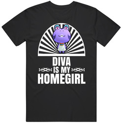 Diva Is My Homegirl Animal Crossing New Horizons Character Video Game Fan Mens Cotton Tee T Shirt