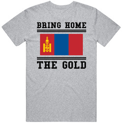 2018 Team Mongolia Bring Home The Gold Mens Cotton Tee T Shirt
