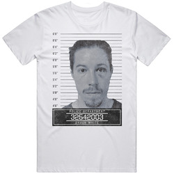 Shaun White Famous Sports Star Mugshot Police Department Mens Cotton Tee T Shirt