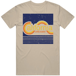 California Dreamin Retro Mens Cotton Tee T Shirt